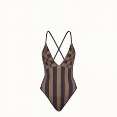       one-piece swimsuit Brown Lycra® swimsuit       bikini 
